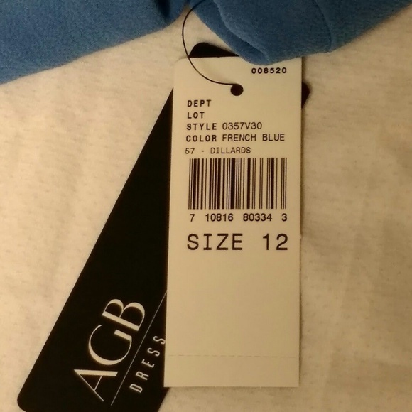 AGB Women's Day-To-Night Scoop Neck Dress sz 12 - Picture 4 of 4